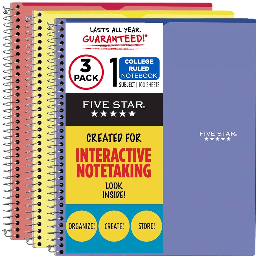 Amazon.com : Five Star Interactive Notetaking, 1 Subject
