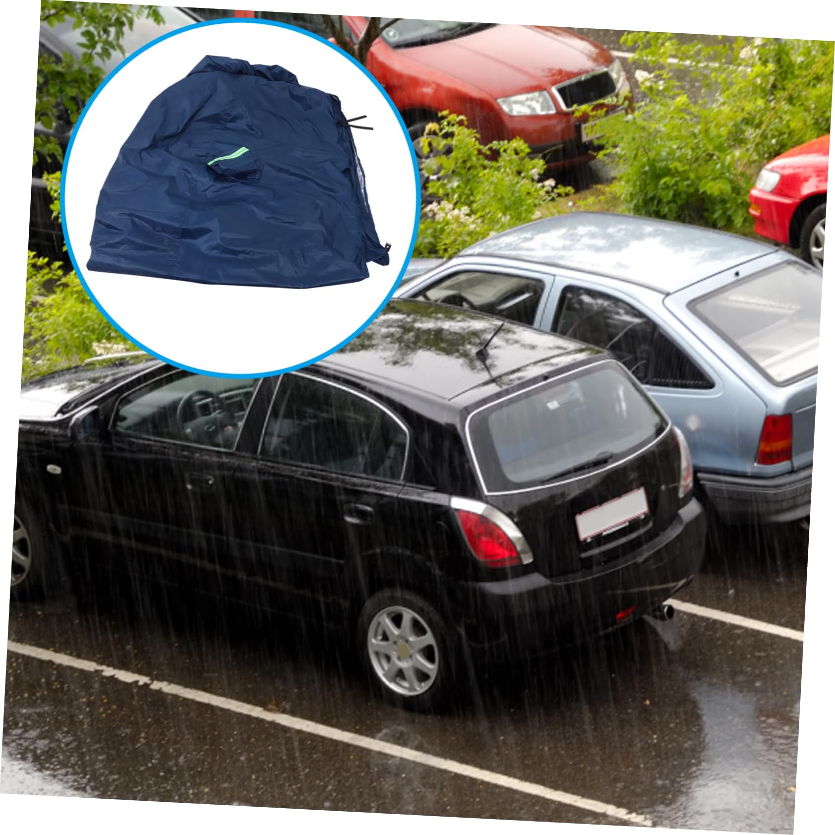 TOYANDONA 190t Full Car Cover XXXL Weatherproof Protection for Indoor Outdoor Use Scratch Rain Resistant Secure Fit with — view 4