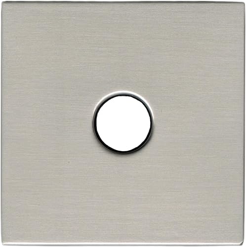 Corla Brida de brazo de ducha cuadrada moderna de 3.5 pulgadas  Placa de cubierta de repuesto universal extra grande (níquel cepillado)