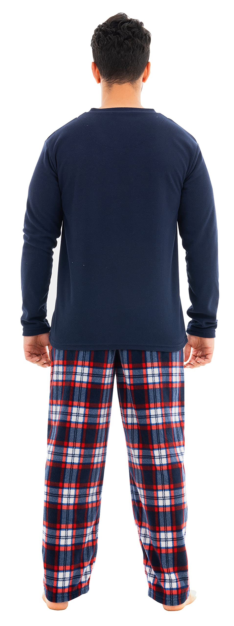 i-Smalls Pijama inverso para hombre, forro polar, manga larga, ropa de dormir