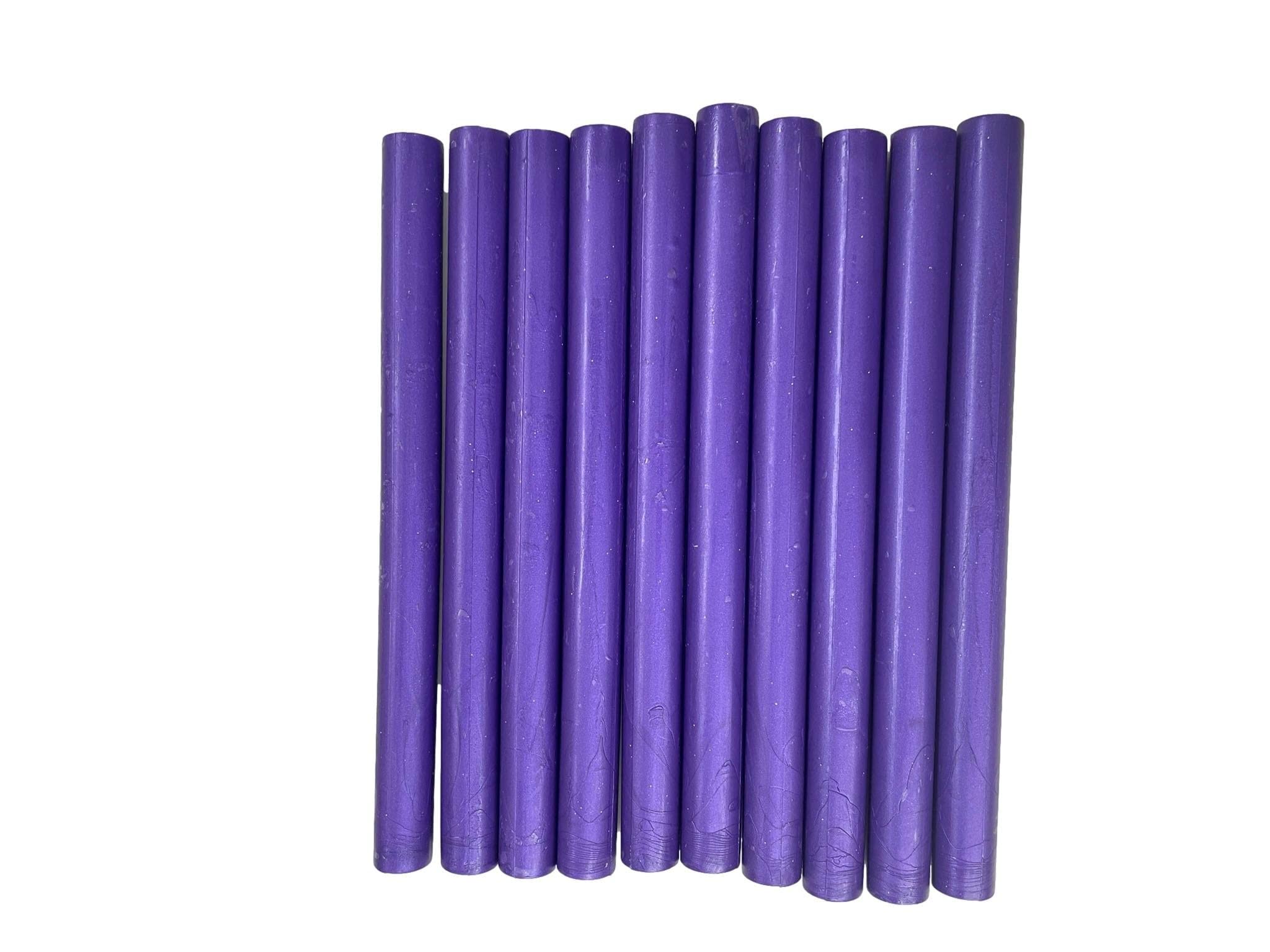 Syntego 10pcs Purple Shimmer Glue Gun Sealing Wax Sticks for Wax Seal Stamping