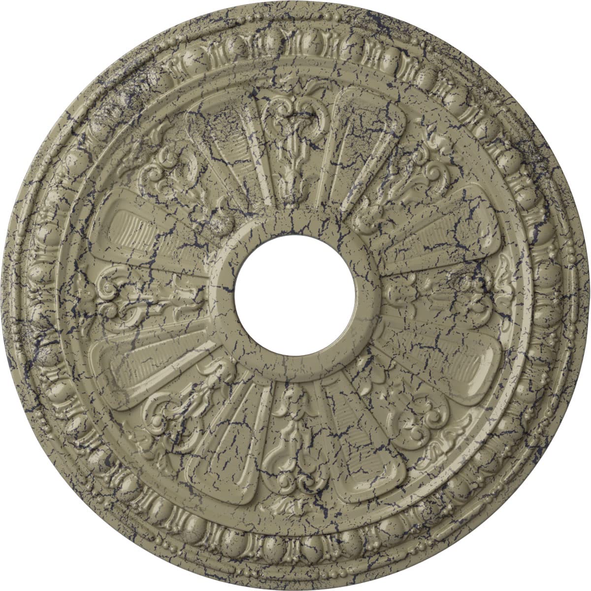 Ekena Millwork CM18RACSC Raymond Ceiling Medallion, Castle Stone Crackle