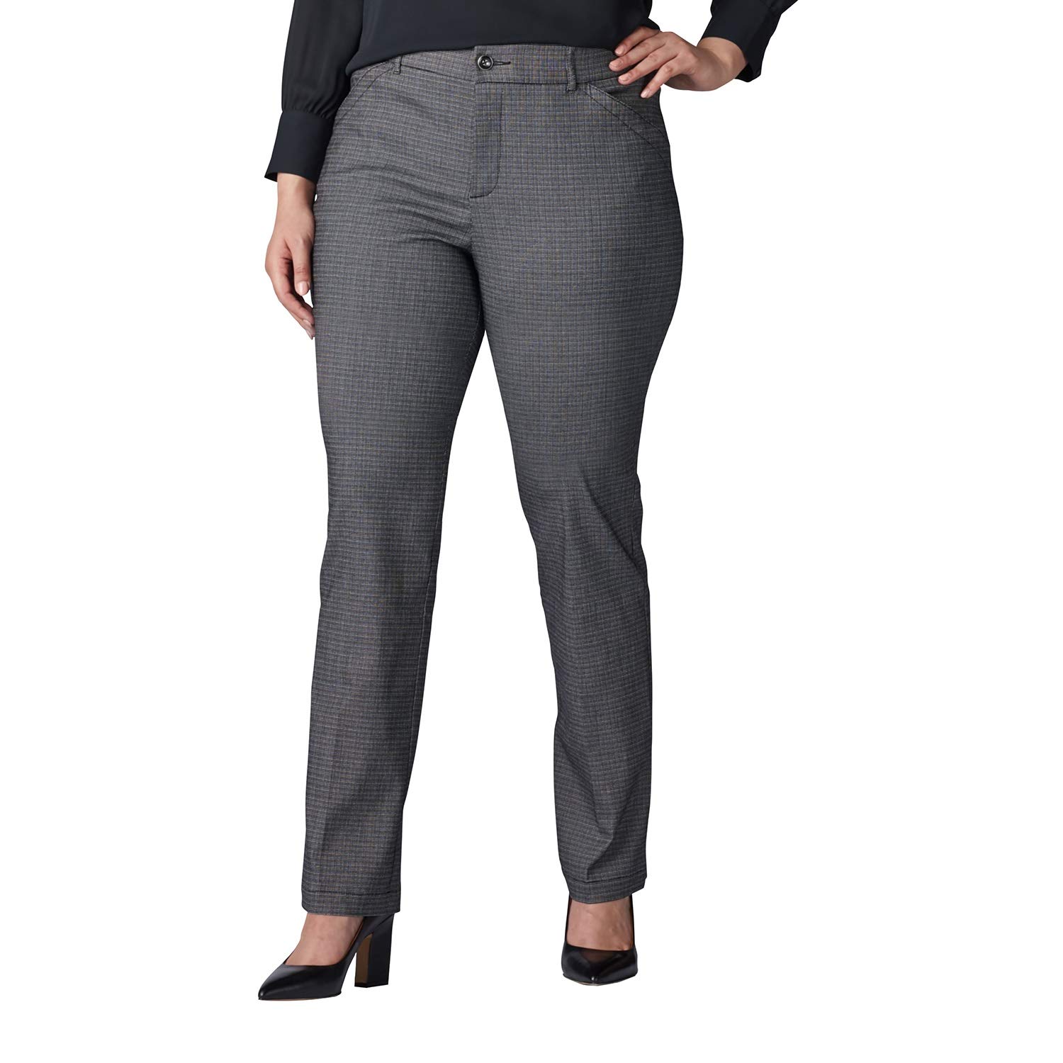 LEE Womens Plus Size Flex Motion Regular Fit Straight Leg Pant