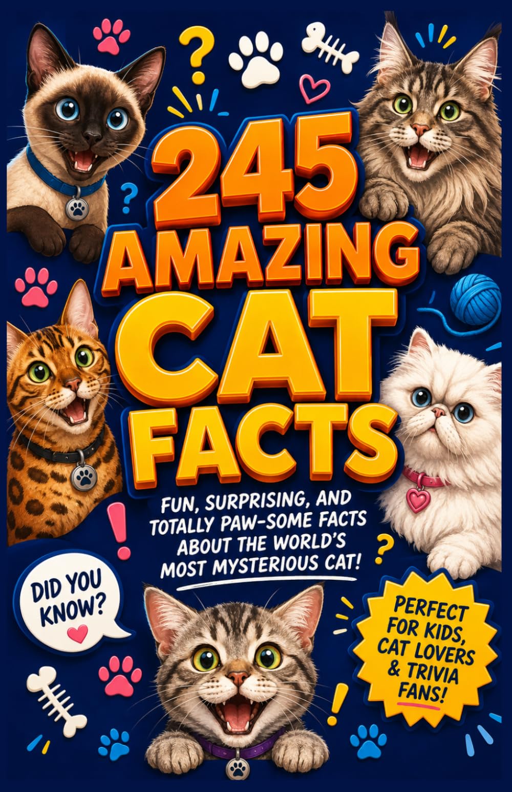 245 Amazing Cat Facts: The Ultimate Trivia Book for Cat Lovers — Surprising, Fun, and Fascinating Things You Never Knew About Cats