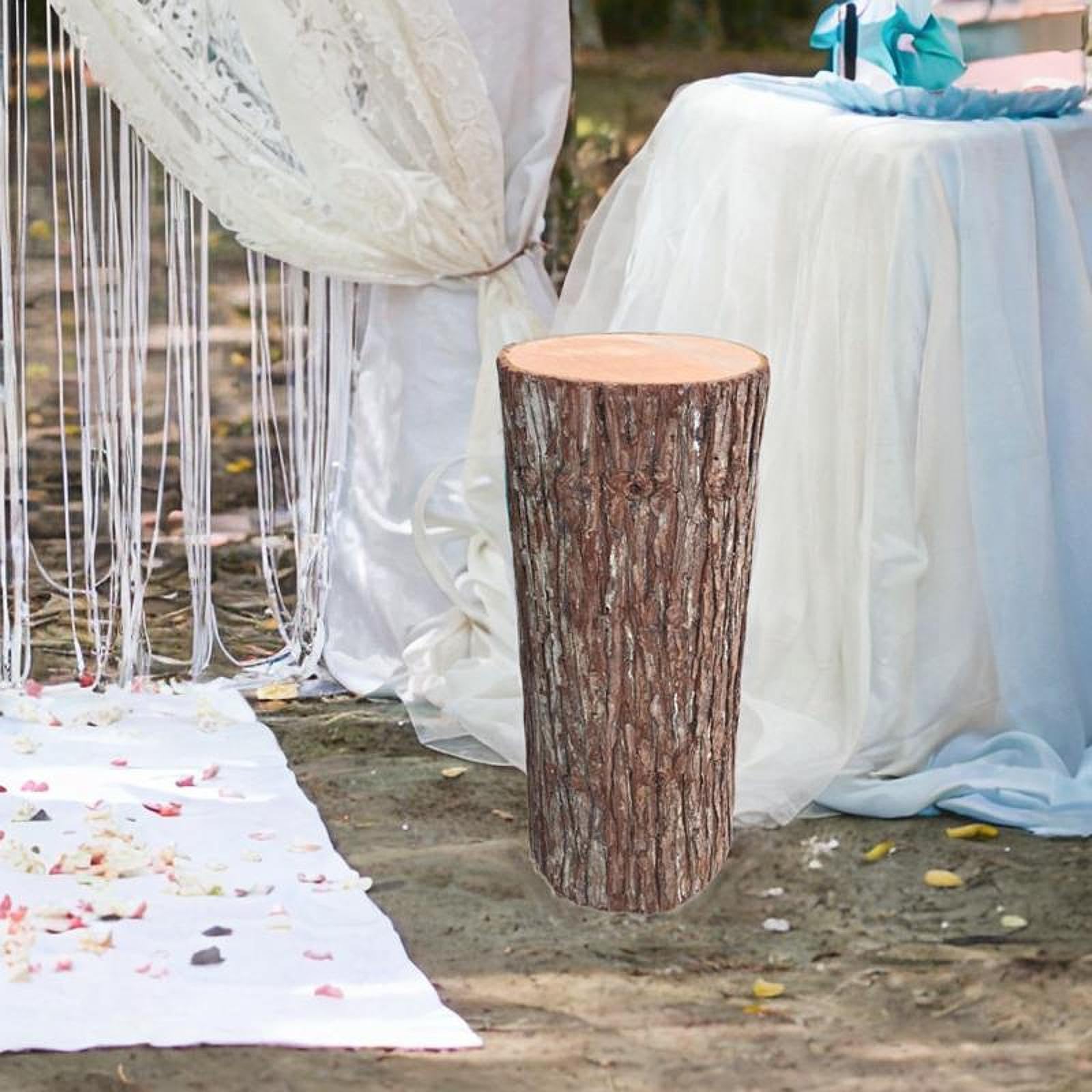 Sockel Aus Holz, Zylindrischer Präsentationsständer, Massiver Zylinderfuß Aus Holz Zur Präsentation von Kuchen Und Blumen, Geeignet für Feierlichkeite, 20cmx50cm