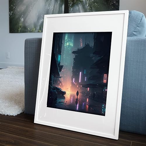 Miniatura 3 de My Vinyl Story Póster impreso de Cyber Punk City para pared, decoración moderna de pared, obras de arte estéticas, impresiones de 16 x 20 pulgadas,