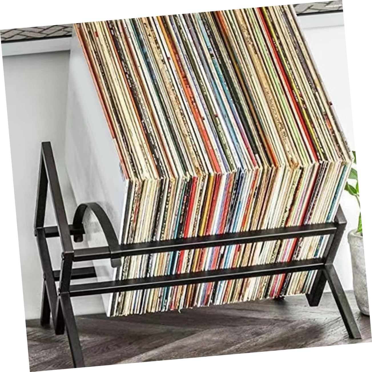 ABOOFAN Bookshelf Desktop Organizer Multi-function Storage Rack for Books Magazines and Records Iron Design for Office and Home Use Vintage Finish