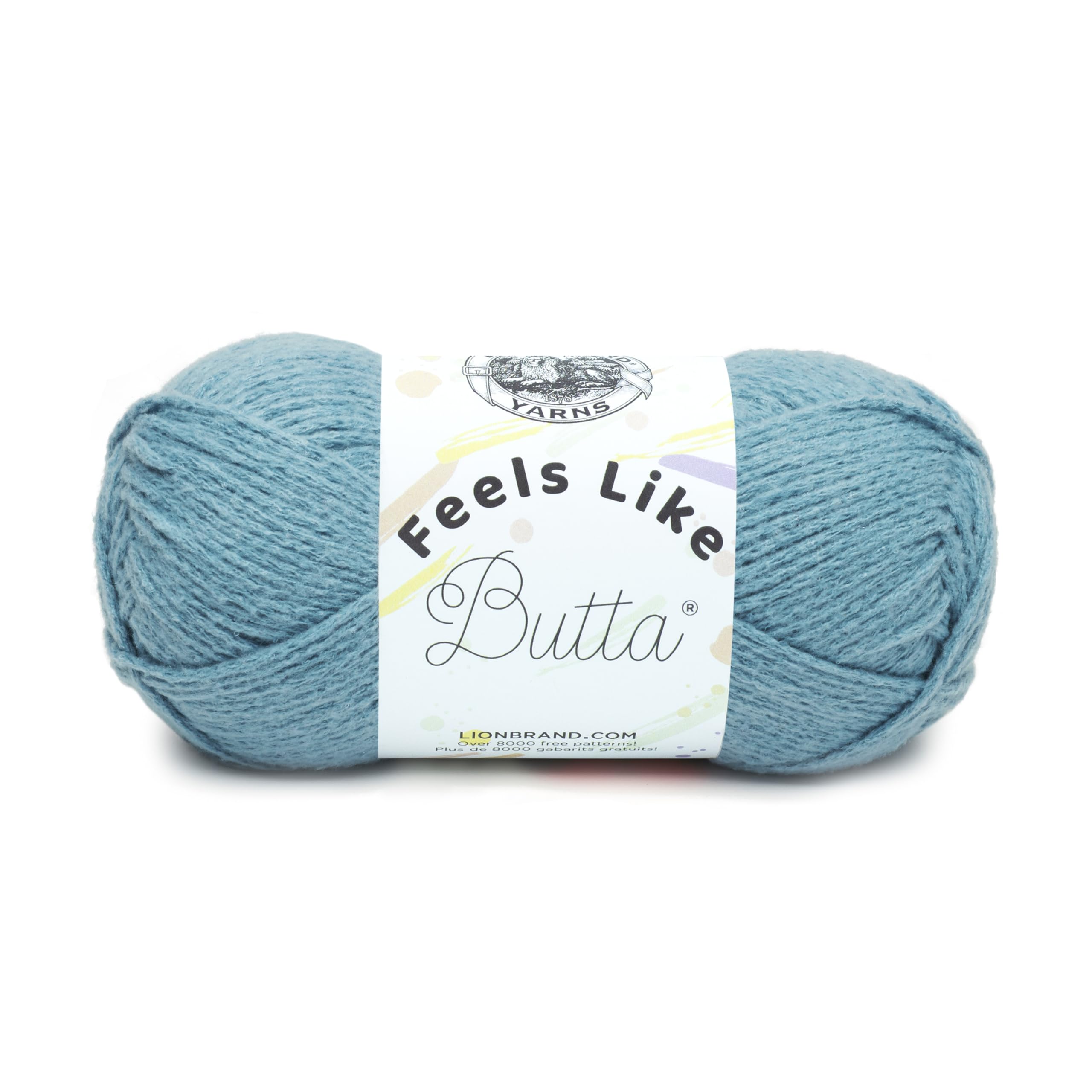 Lion Brand Yarn Feels Like Butta Soft Yarn for Crocheting and Knitting, Velvety, 1-Pack, Dusty Blue 1 Pack Dusty Blue