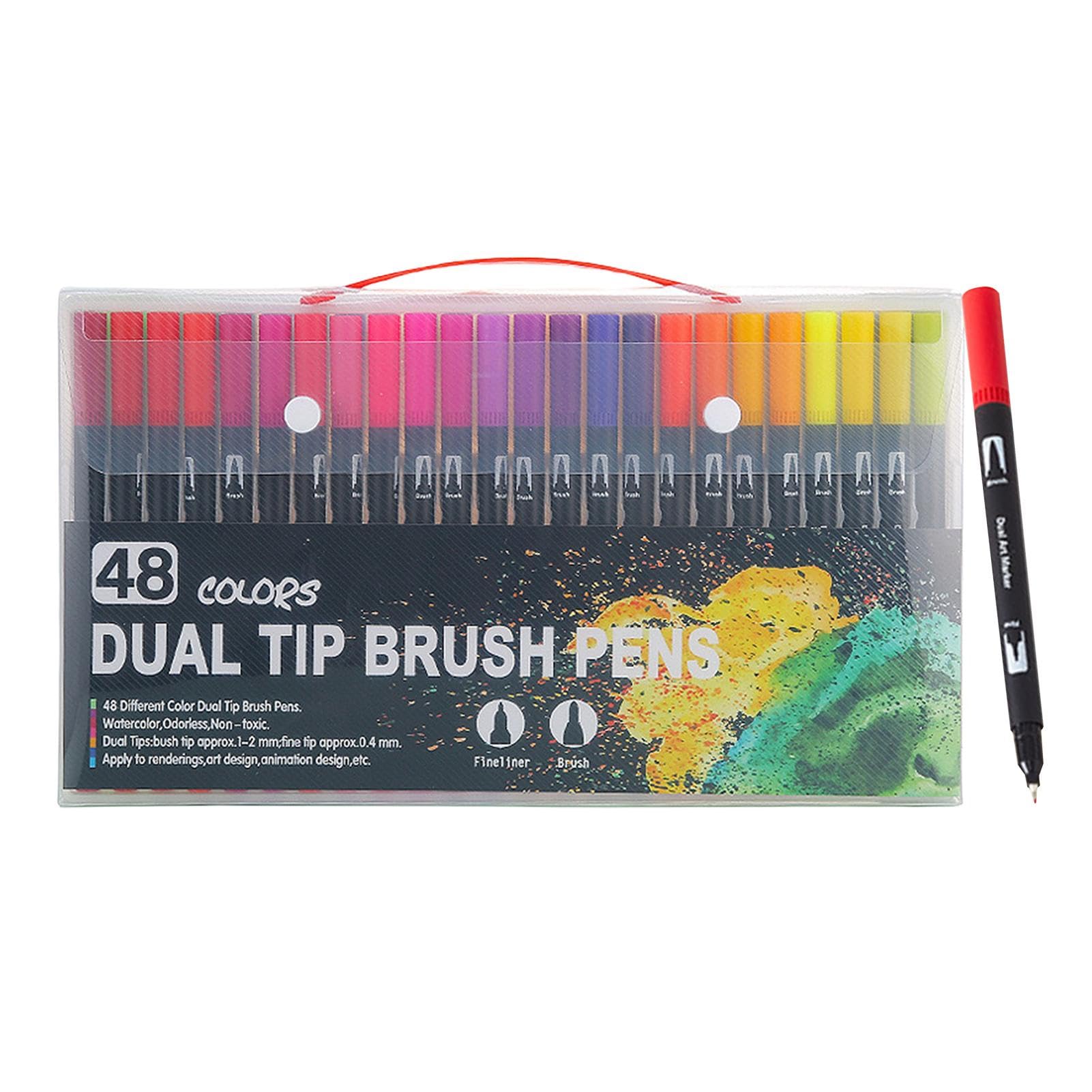 Stylos d'écriture de marqueur de brosse d'enfant à pointe double - 8