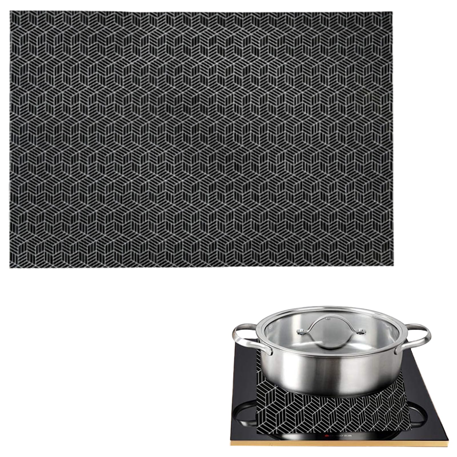 Noise Reducing Induction Cooktop Mats Heatproof Silicone Front Protectors Nonslip Base Dishwasher Safe for Kitchen Counter Induction Stove Front Protectors