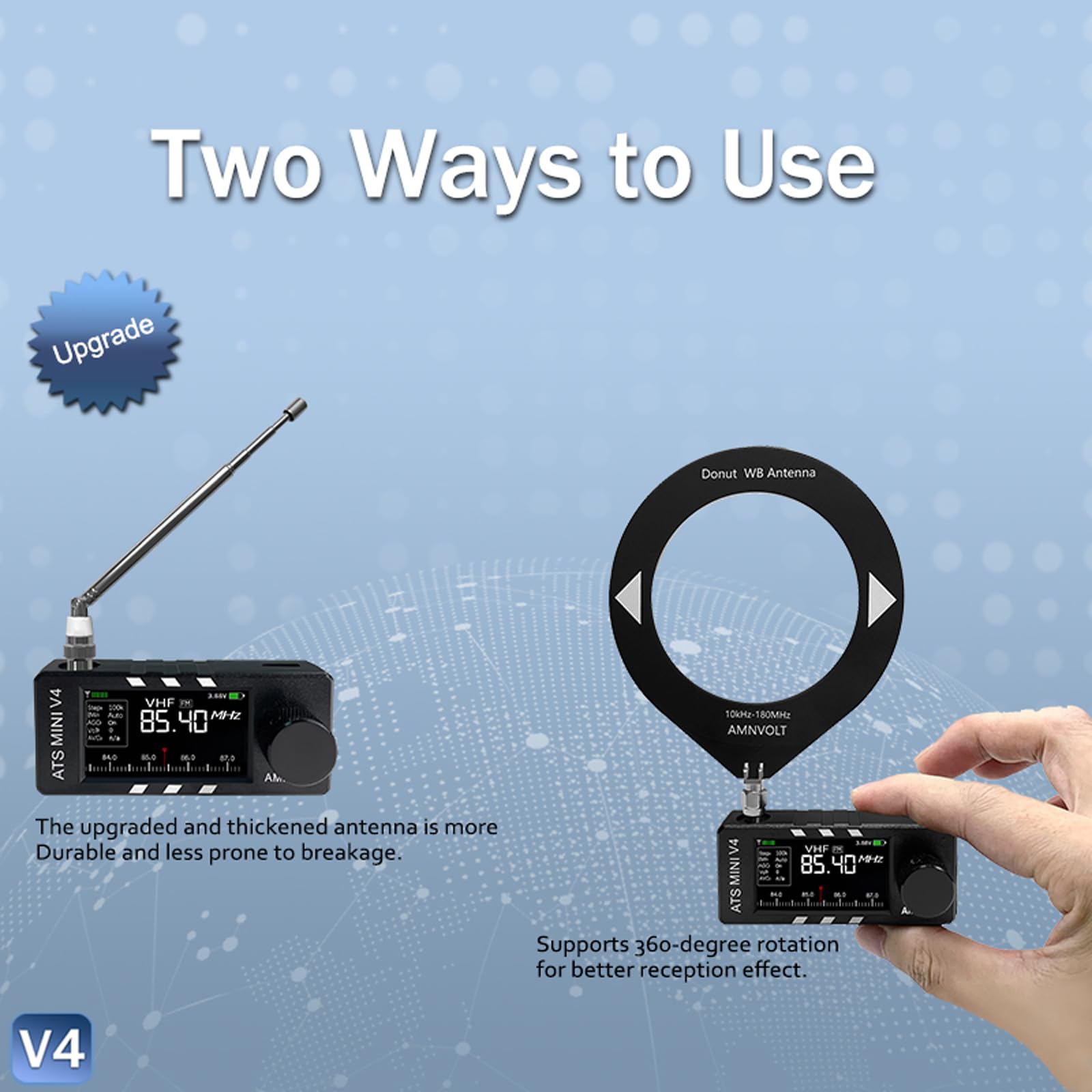 LivialyCity Si4732 Mini Radio V4 ATS Pocket Radio, Mode: AM/FM/LSB