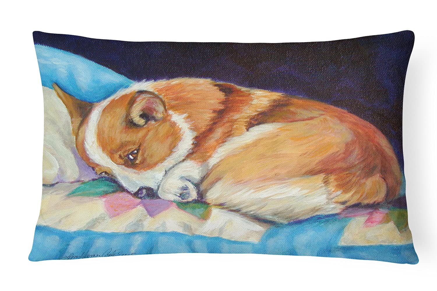 Taie d'oreiller corgi tissu décoratif aux finitions haut de gamme