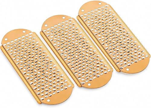 3pcs Foot File Replacement Blades, Stainless Steel File Callus Tool Corn Remover Skin Remover Foot File Tool Feet Shaver Dead Skin Convenient Foot Scraper (Gold)