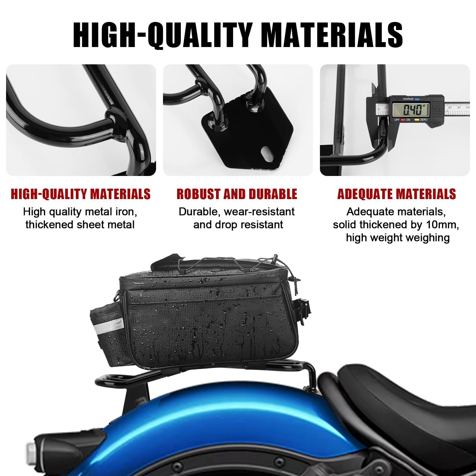 PSLER Für Rebel CMX 1100 Motorrad Gepäckträger Hinten,Gepäckträger Fahrrad Für CMX1100 Rebel 1100 2021 2022 2023 2024 Stützgestell Sitzzubehör