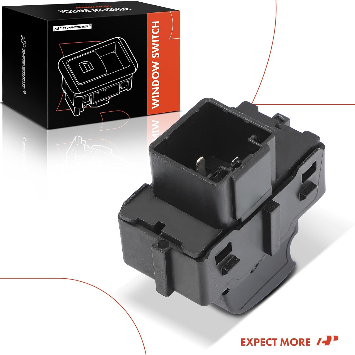 A-Premium Front Right or Rear Side Power Window Switch | Compatible with Ford F-250 Super Duty/F-350 Super Duty 11-16, F-450 Super Duty 11-19, Edge, Escape, Focus & Mercury Mariner