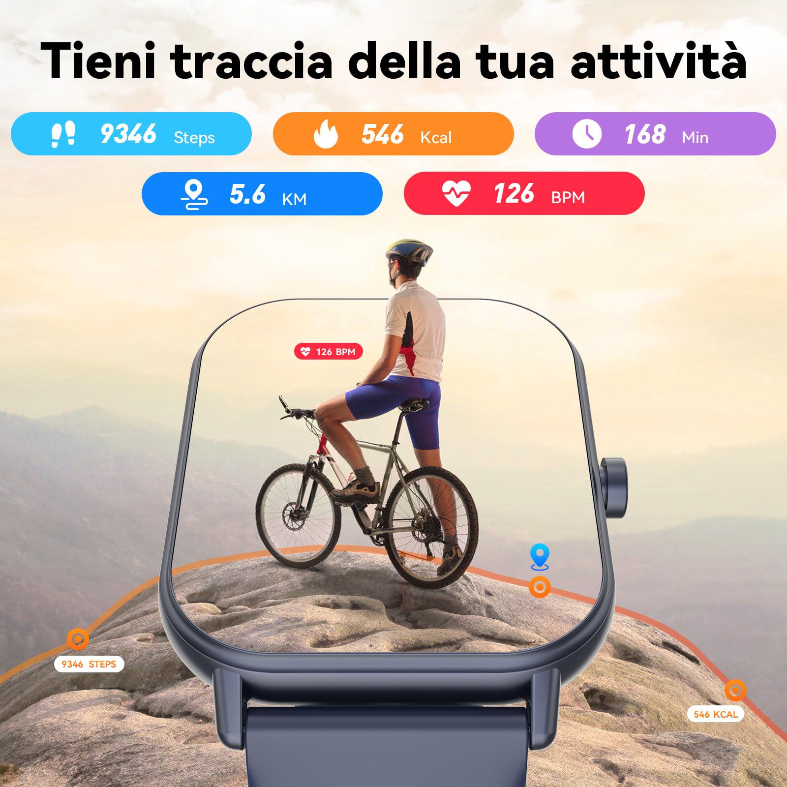 𝟐𝟎𝟐𝟓 Upgraded Smartwatch Uomo Donna,1.85''HD Smartwatch con Effettua/Risposta Chiamate,110+ Sportive,24/7 Frequenza Cardiaca Sonno SpO2 Monitor,Impermeabile IP68 Fitness Tracker per Android iOS