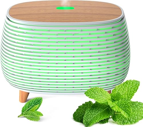 Difusor de aceite esencial, difusor de aromaterapia de 13.5 fl oz, difusores ultrasónicos para aceites esenciales, humidificador de niebla fría con