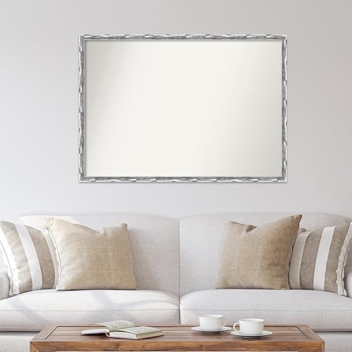 Miniatura 4 de Amanti Art Espejo personalizado, espejo de baño cromado ondulado rayado, espejo de pared o espejo de tocador de baño sobre fregadero (34.25 x 48.25