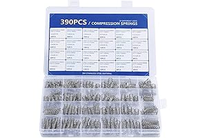 390 Piece Assorted Compression Springs Kit