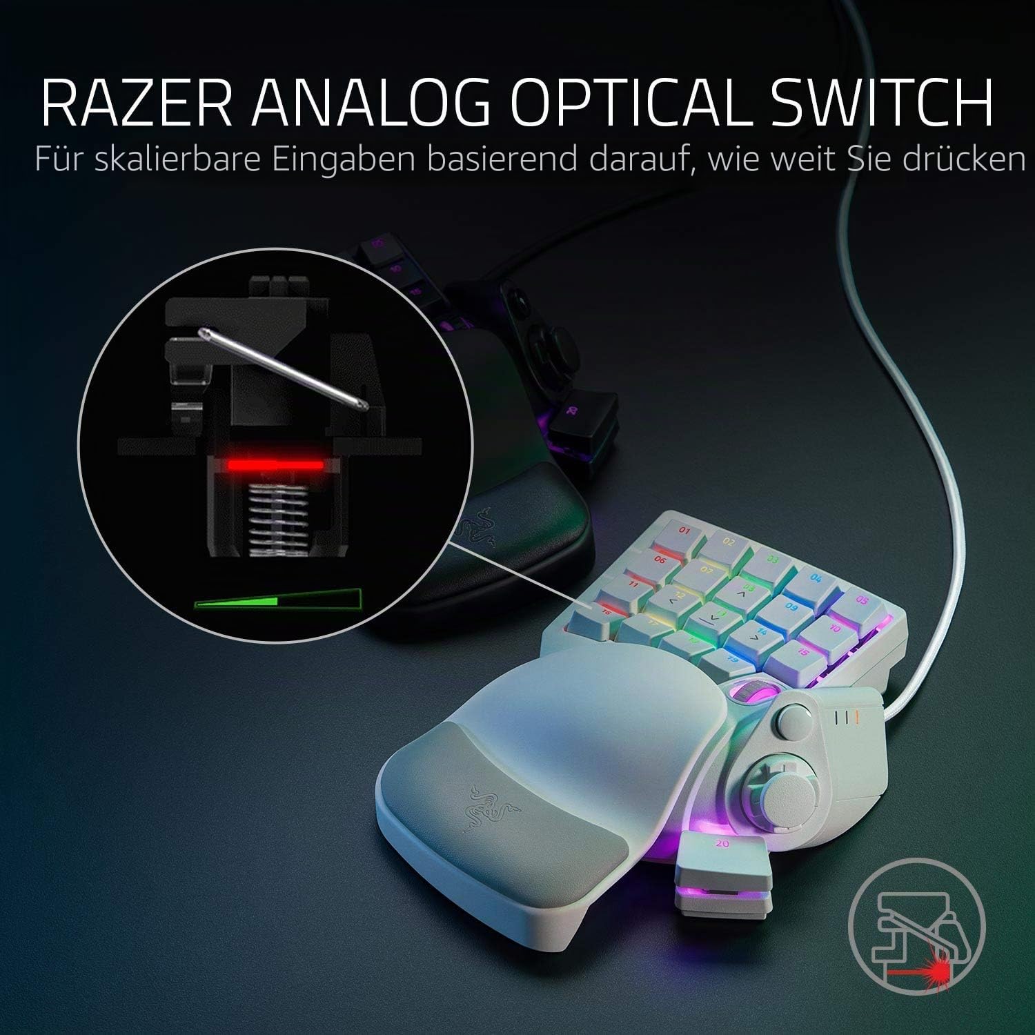 Razer Tartarus Pro Gaming Keypad Analog-optische Tastenschalter Chroma-RGB-Beleuchtung