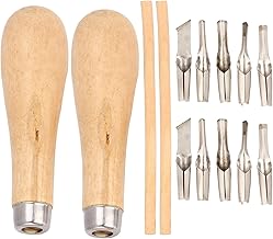 Lwuey Set de Tallado en Madera, Kit Cuchillos Tallar Expertos Principiantes Juego Herramientas Talla Cinceles Acero Carbono Mangos Carpintero Conjunto Gubias Palma Bricolaje Formones Linoleo Gancho