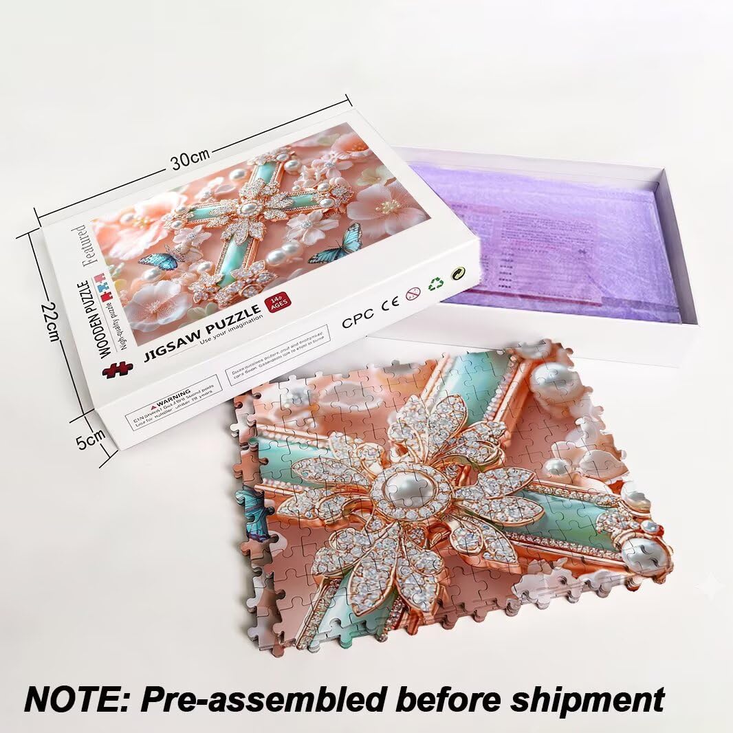 Puzzle 1000 Pezzi, Puzzle Rosa per Adulti, 70x50cm, Compact Box -4460