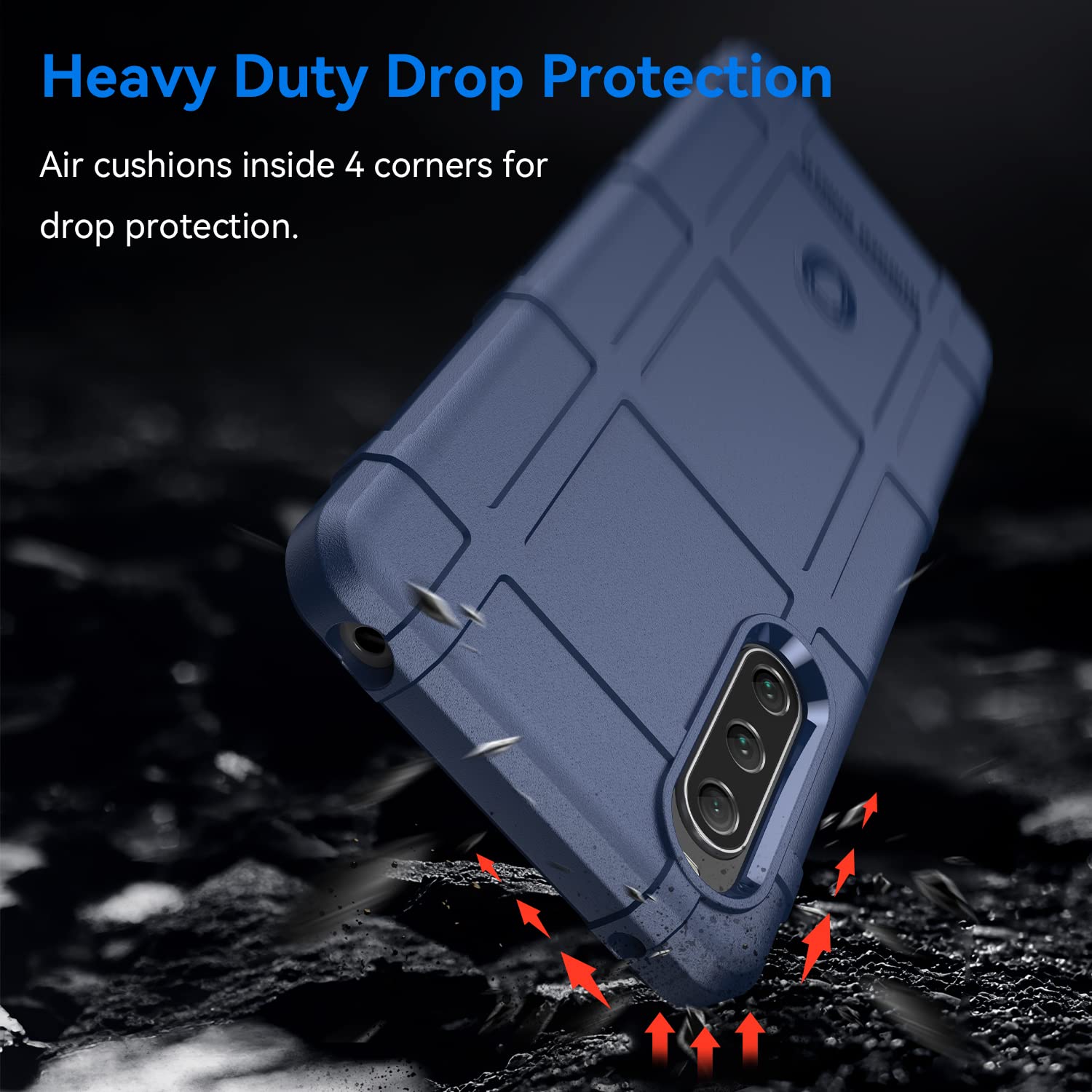 FTRONGRT Cover Per Sony Xperia 10 V - Custodia In TPU Morbido, Antiurto, Leggera (Rosso)