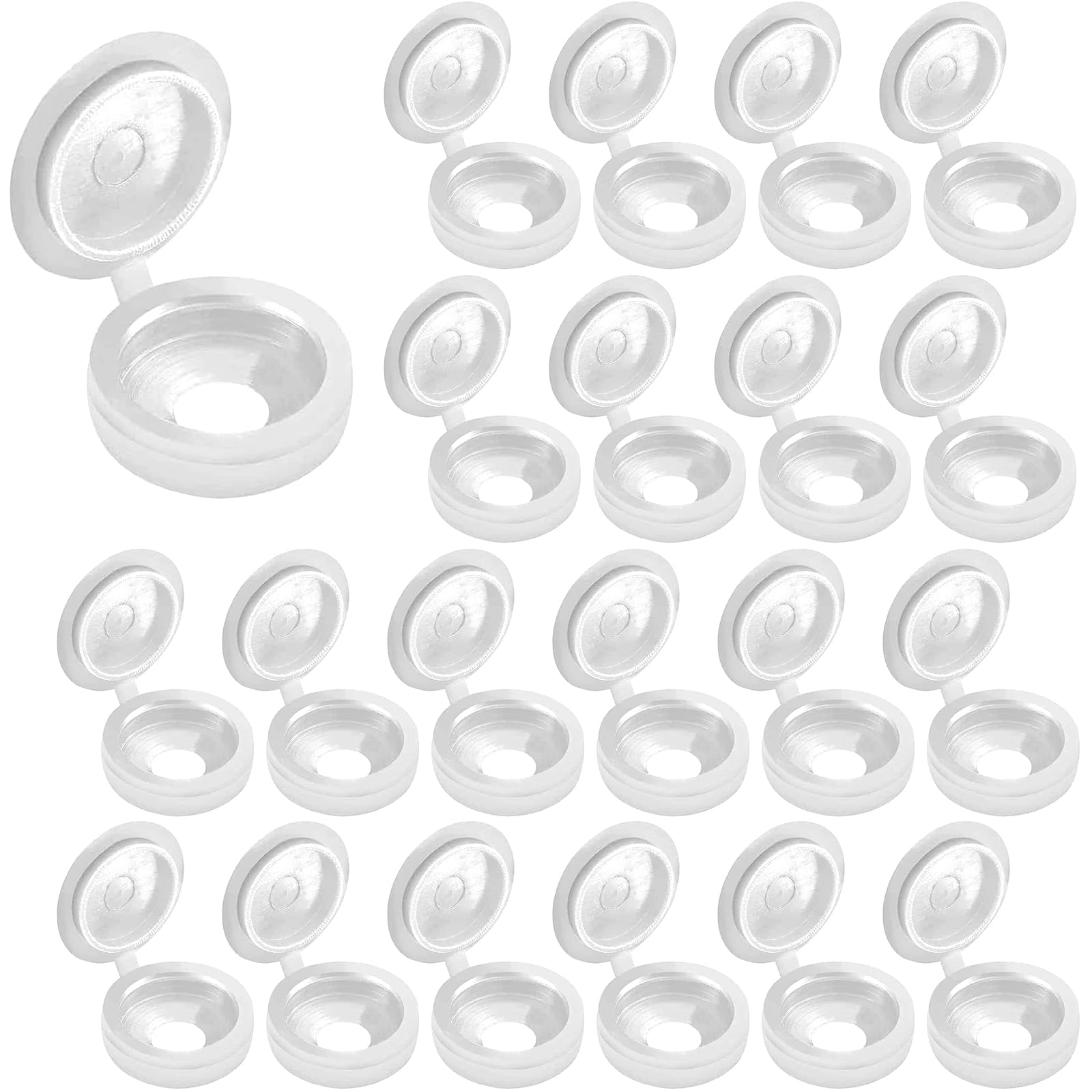 LICQIC Screw Cover Caps, Plastic Hinged Screw Cover Caps, Small Screw Caps for M4 - M6 Screws