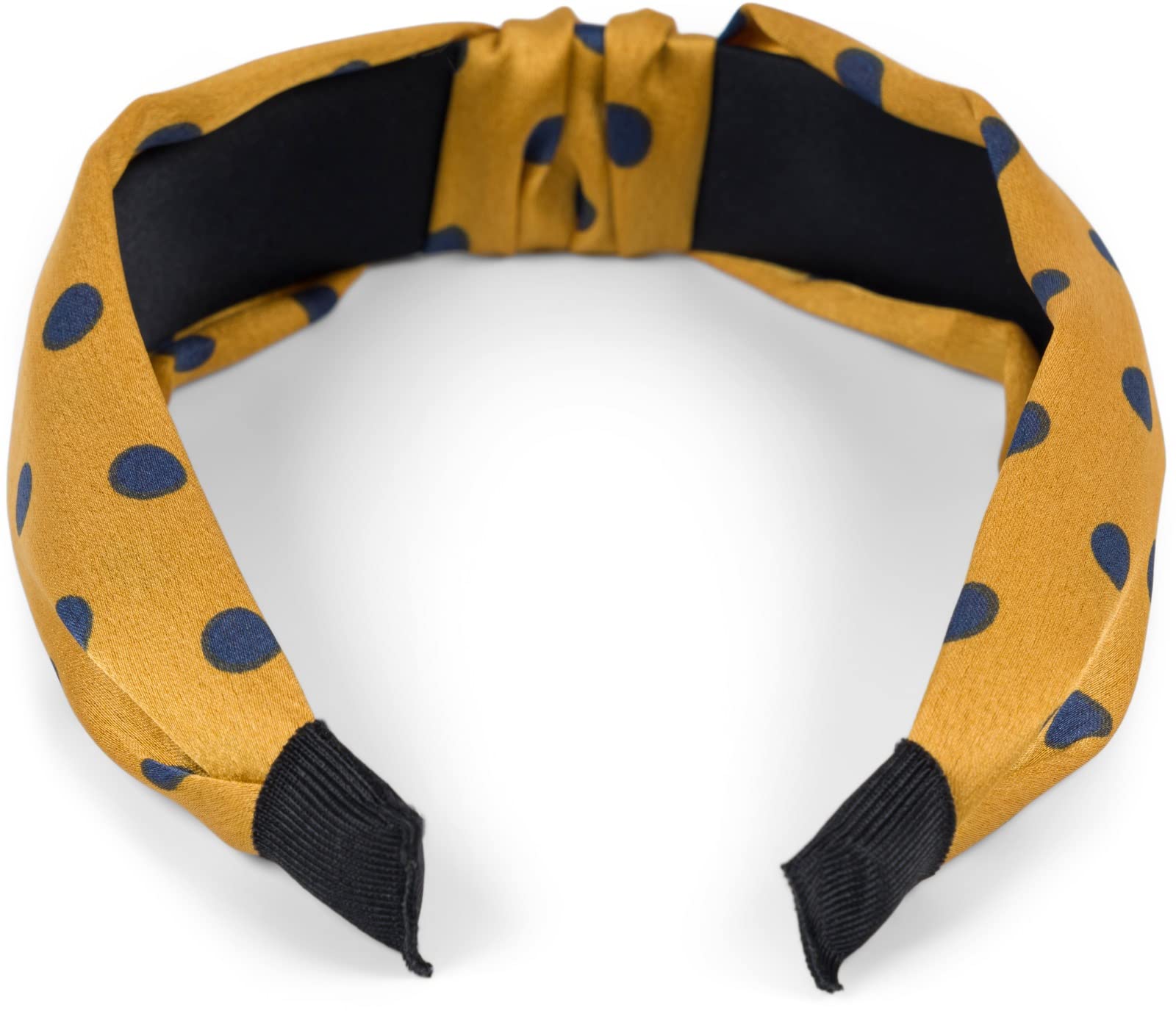 styleBREAKER retro-style hairband with polka dot pattern, hairband, headband, ladies, 04026015, Colour:Curry-Darkblue - Image 2