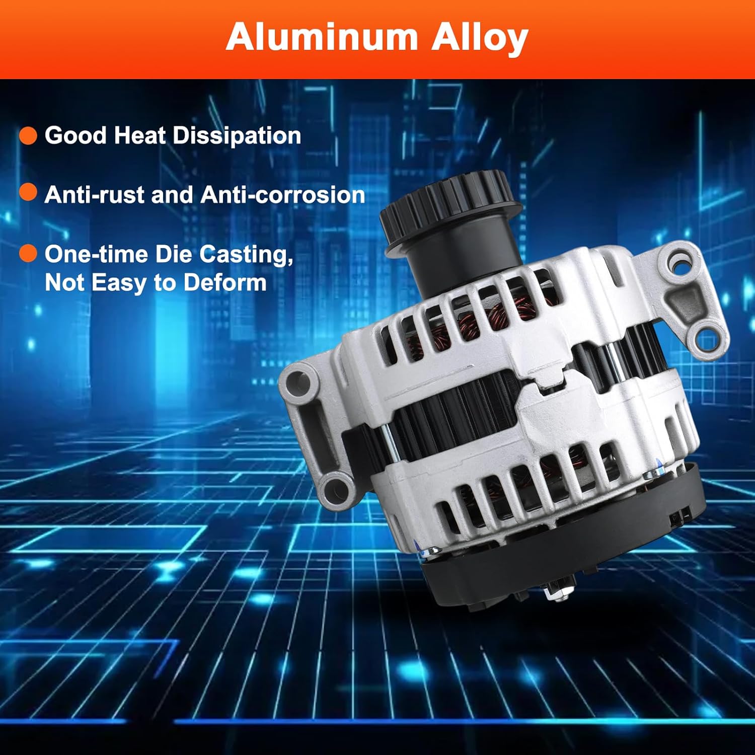 0121715009 Alternator For Volvo XC60 10-16, XC90 07-14, S60 11-16, S80 07-15, V60 15-16, V70 08-10, 12V 180A Counterclockwise Decoupler Pulley