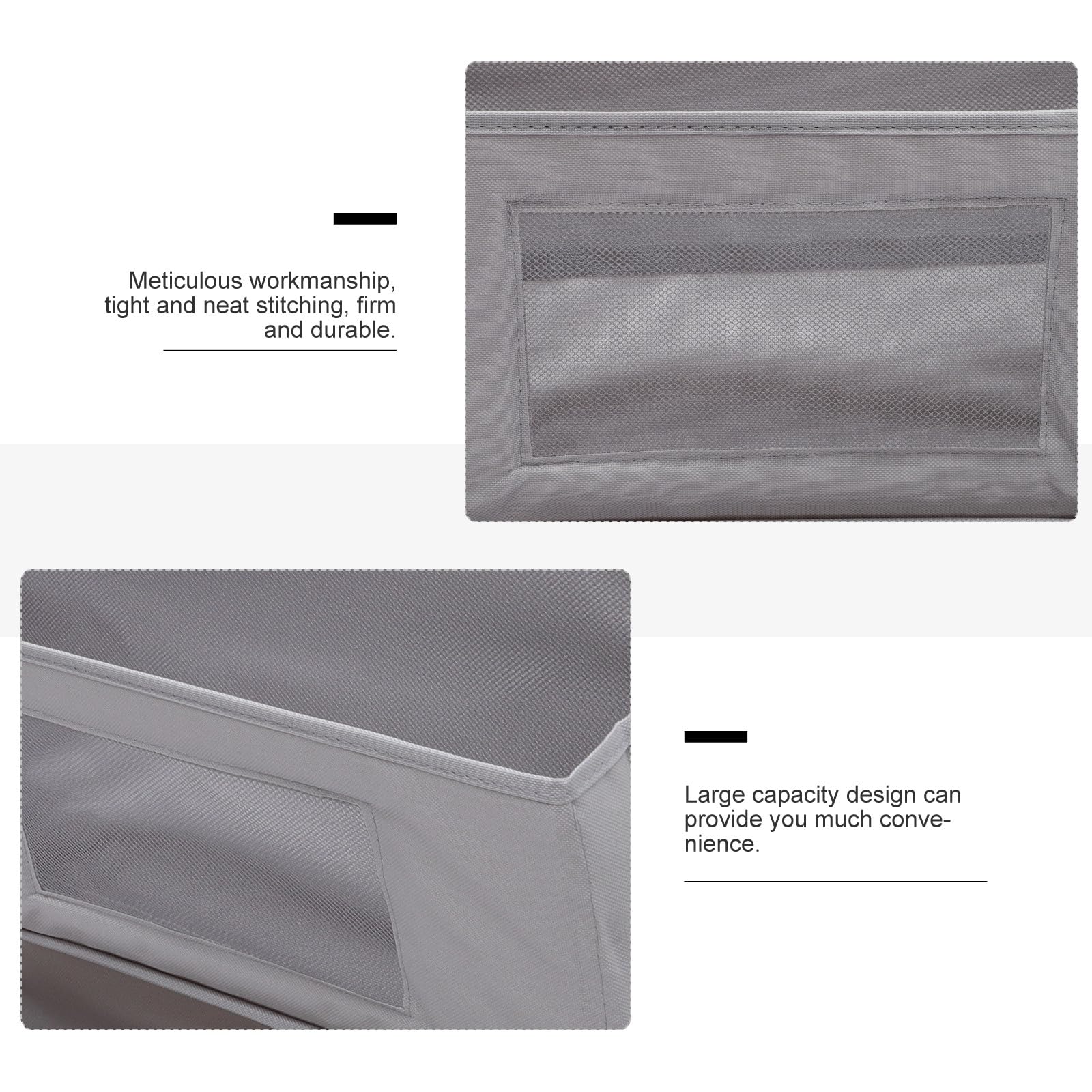 Borsa Portaoggetti di Grande Capacità da Appendere alla Porta con 2 Ganci Antiforatura, Custodia Multiuso Grigio per Camera da Letto, Bagno e Cucina, Organizer Salvaspazio