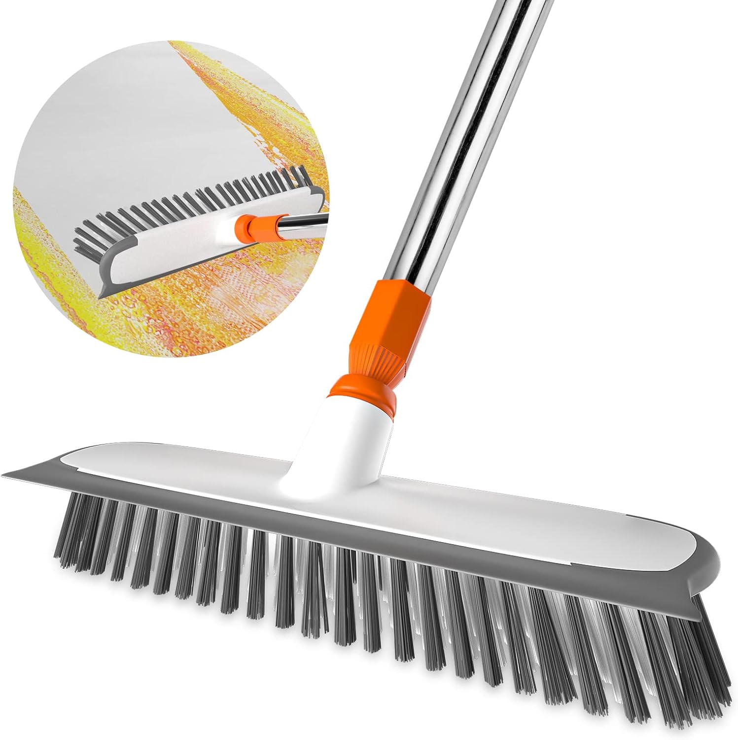Heavy Duty Floor Scrub Brush with Long Handle,BITOPE 12" Wide Grout