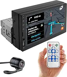 Multimídia H-tech HT-2722 Carcaça 1 Din Tela 7' Polegadas Bluetooth Espelhamento + Câmera Ré