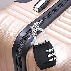 Cadeado combinado com código de 3 dígitos para armários de academia, bagagens e armários, trava de segurança portátil, preto