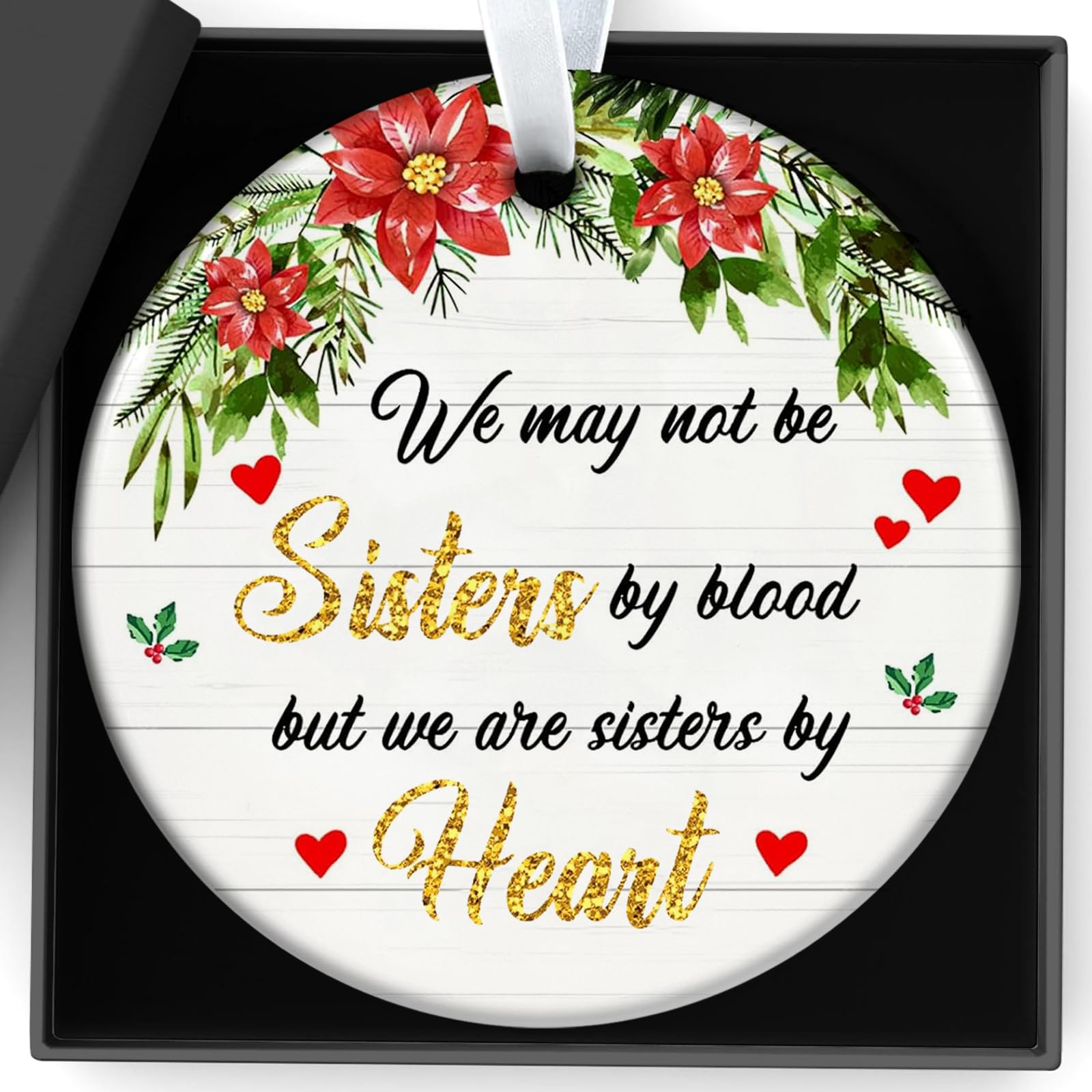 Qylazune Red Sister In Law Gifts We May Not Be Sisters By Blood But We Are Sisters By Heart Sister In Law Birthday Gifts Christmas Mothers Day Wedding Gift For Mother For Home Accessories Newlywed Decoration