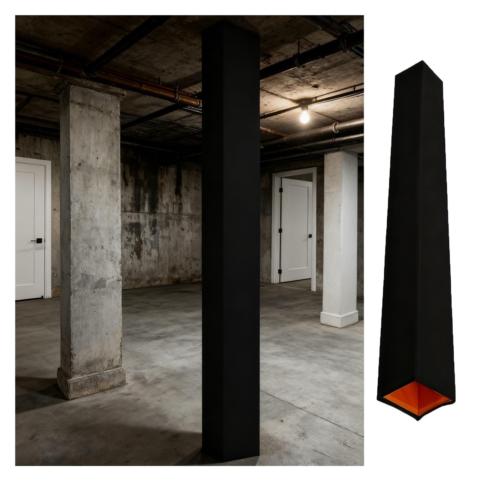 Rembourrage pour poteau de sous-sol carré protection en mousse