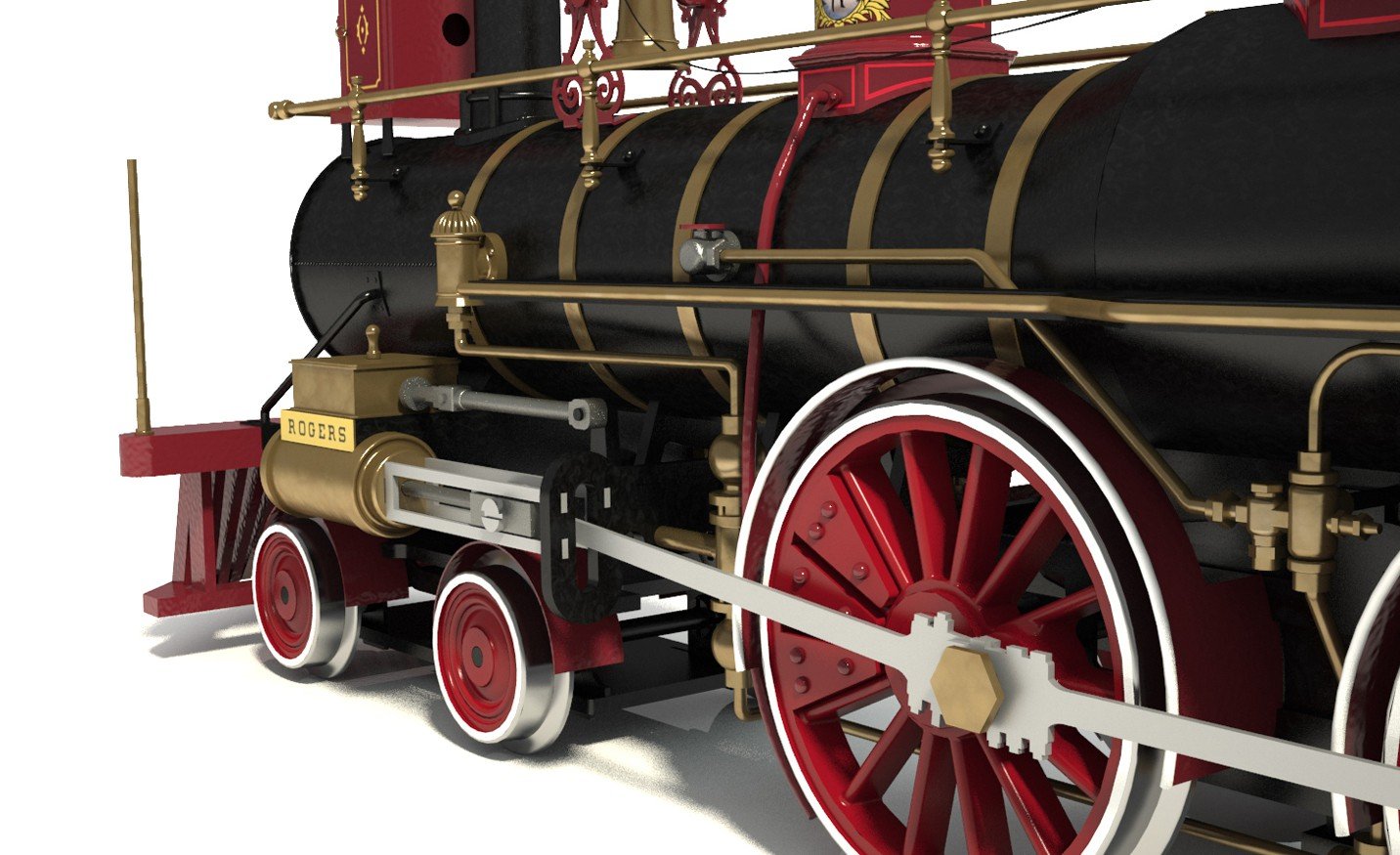 Occre Rogers Union Pacific 119 Wild West Locomotive 1:32 Scale Model Train Kit