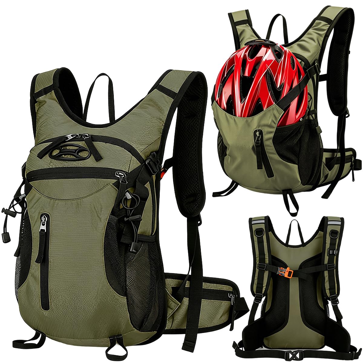 Mochila Senderismo 15 L Mochila Montaña Pequeña Transpirable con Correa de la Cintura Ajustables Mochila Ciclismo Ligera para Viajes Camping Running Ciclismo Deportes al Aire Libre