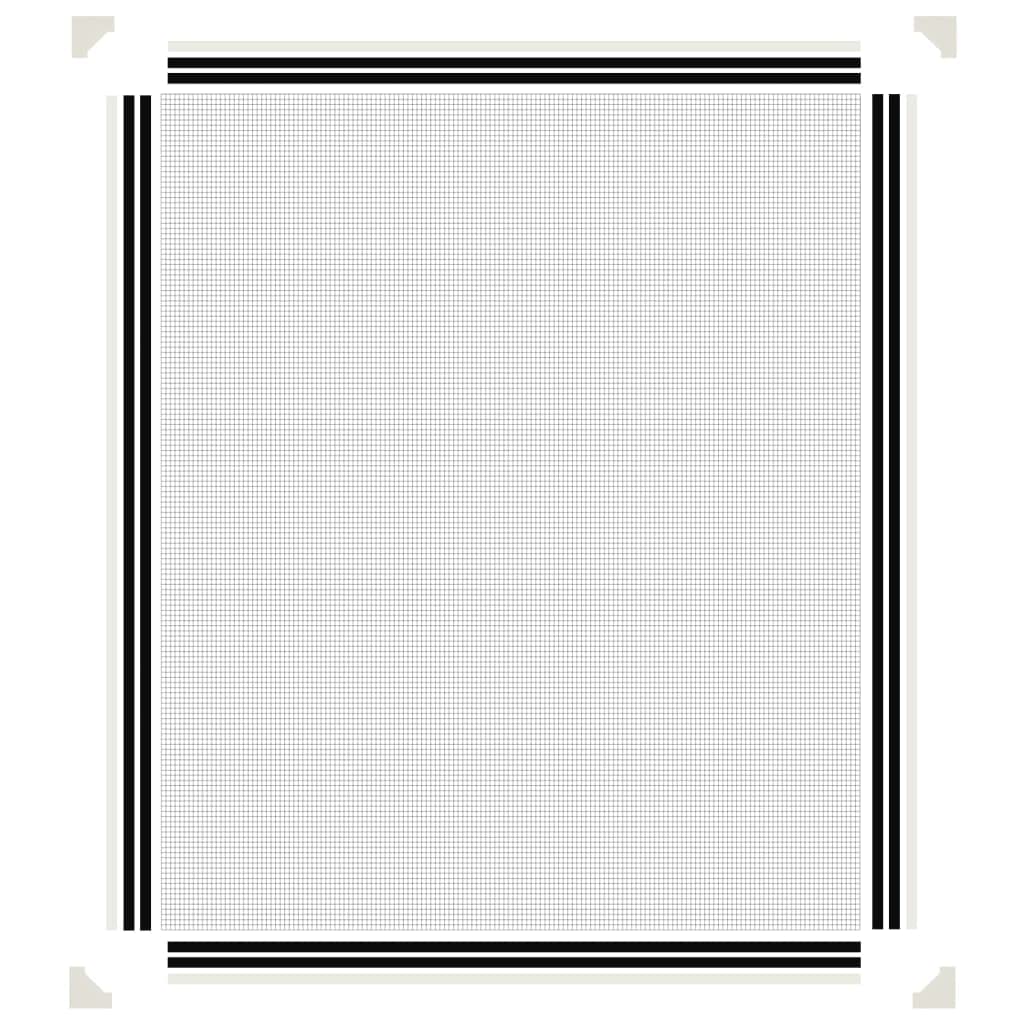 Magnet Fliegengitter für Fenster Weiß 100 x 120 cm aus Glasfaser, zuschneidbar, luftdurchlässig, Mückenschutz für Fensternetz, Rahmen, Klett, Montage, Balkon, Terrasse