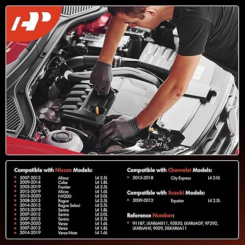 Miniatura 2 de A-Premium Iridium Platinum Bujías compatibles con Nissan Altima 2007-2013, Rogue, Rogue Select, Sentra, Versa, Versa Note, Frontier, NV200 y