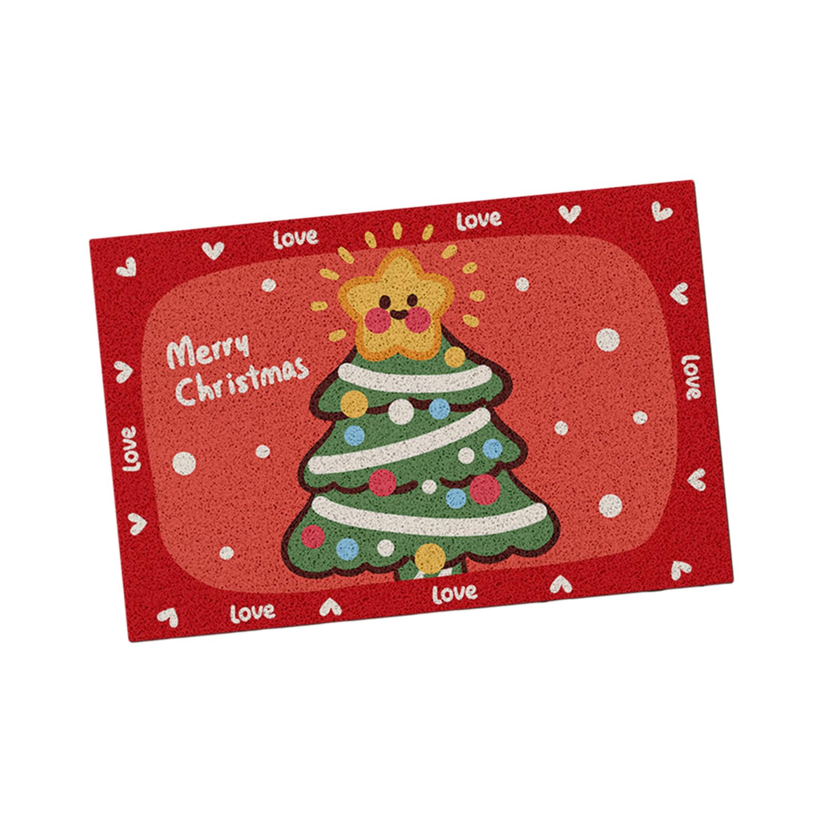 Xjdzineq Christmas Theme Bathroom Foot Mat NonSlip Floor Cushion Shower Pad for Bathroom Tub Entryway Mat