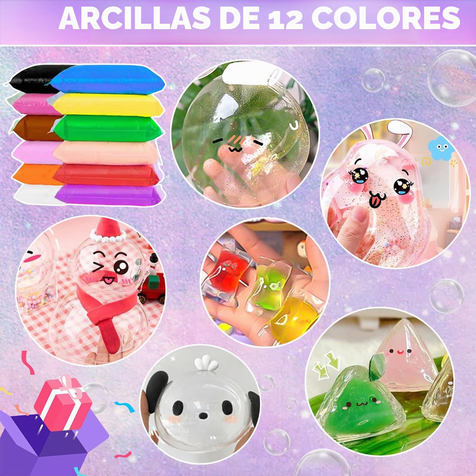 Nano Tape Bubble Kit para niños – 67 piezas DIY Squishy Juguetes Super Elásticos para Aliviar el Estrés y Diversión Fidget Toys y Party Favors