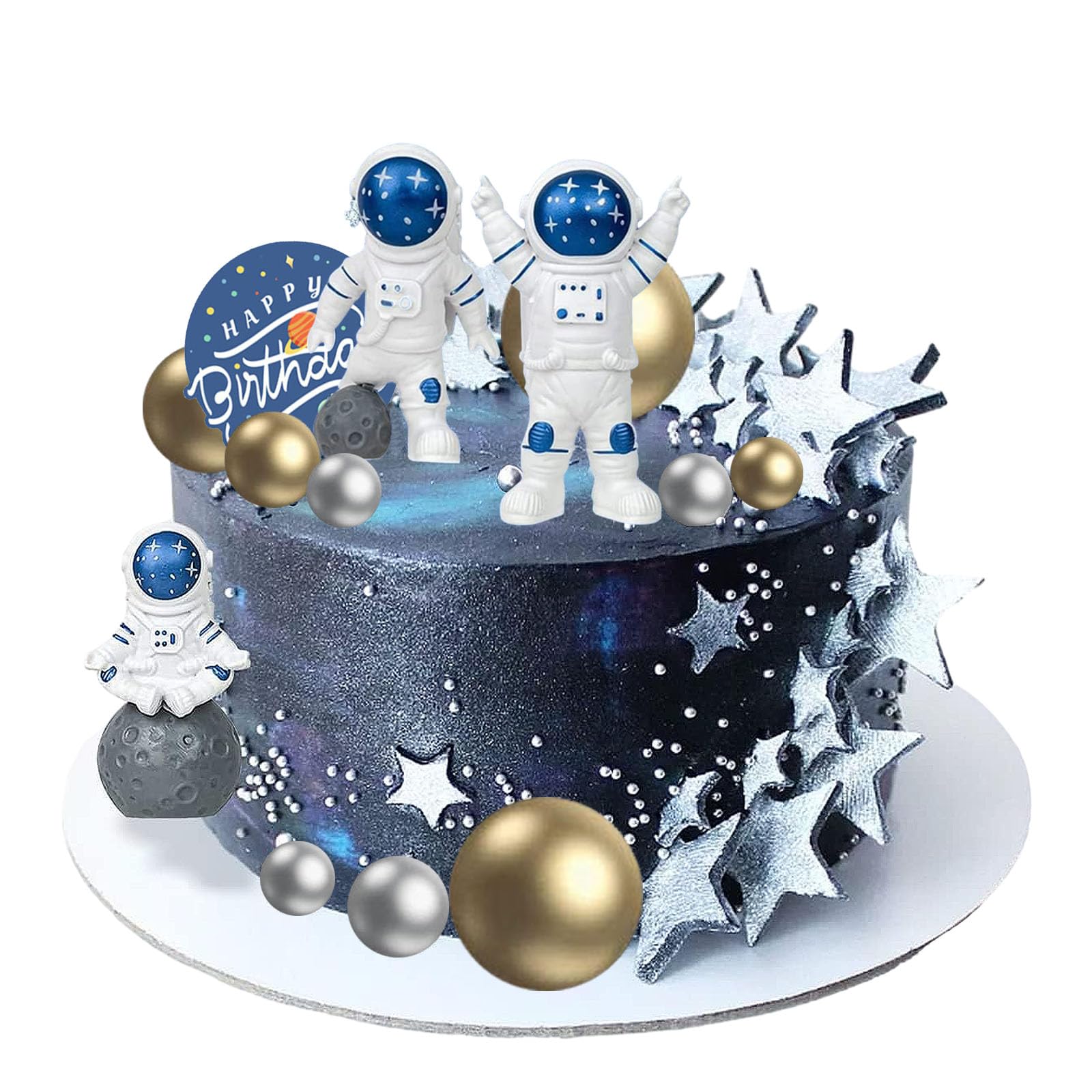 Set Di Decorazioni Per Torte A Tema Spaziale: Razzo, Astronauta