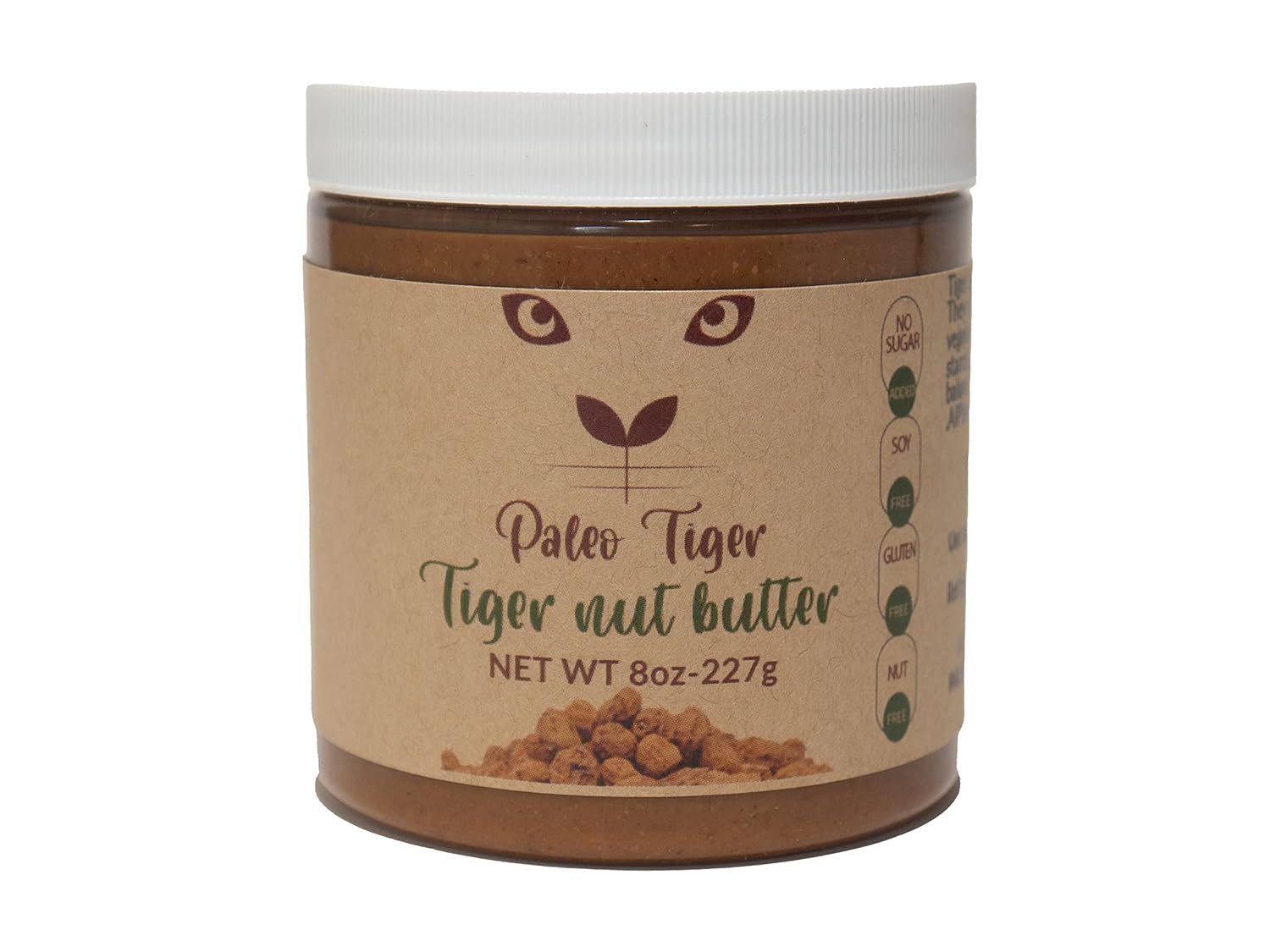 Mantequilla de chufa original Paleo Tiger 8 oz sin azúcar