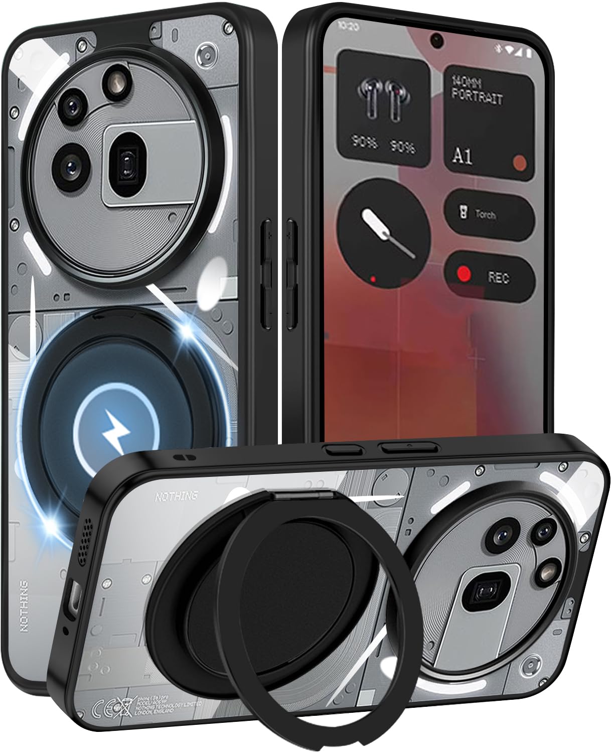 Amazon.co.jp: Nothing phone 3a Pro ケース クリア リング付き