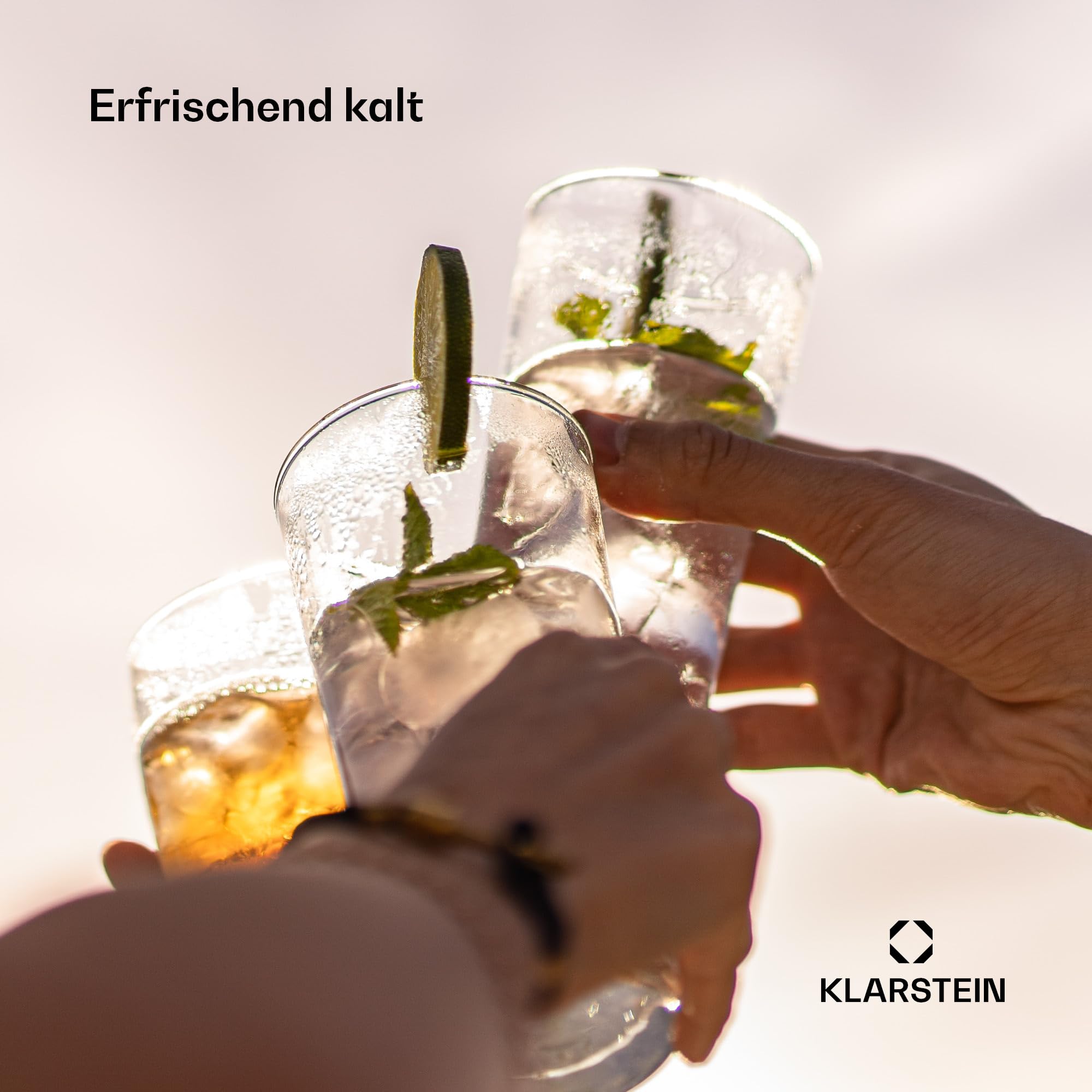Klarstein Eiszeit Crush Eiswürfelmaschine Edelstahl/Silber – 1,8 L Tank, 15 kg/24 h, Eis in 12 Min, ~16 Würfel/Zyklus | Würfel & Crushed Ice, Touch-Display, Voll- & Wasser-Alarm