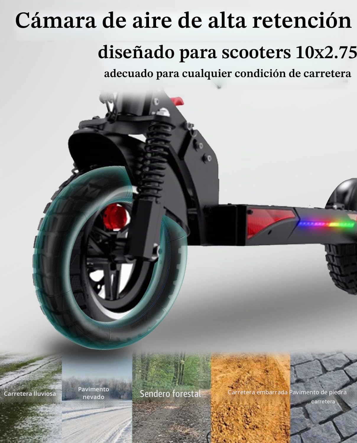 Smartgyro Speedway v2/v3, Dualtron 3 Scooter Cámara de Aire 10x2.75 Pulgadas 255x70 70/65-6.5