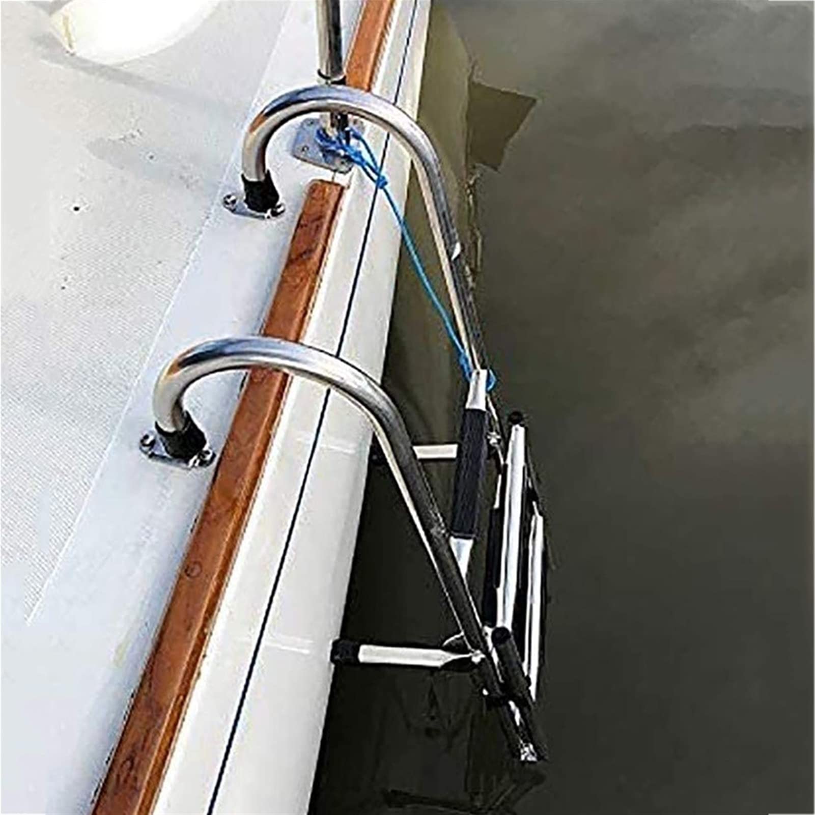 Scala per barca in acciaio inox per ingresso posteriore, imbarco rimovibile per yacht marini, supporta 200 kg, 4 gradini