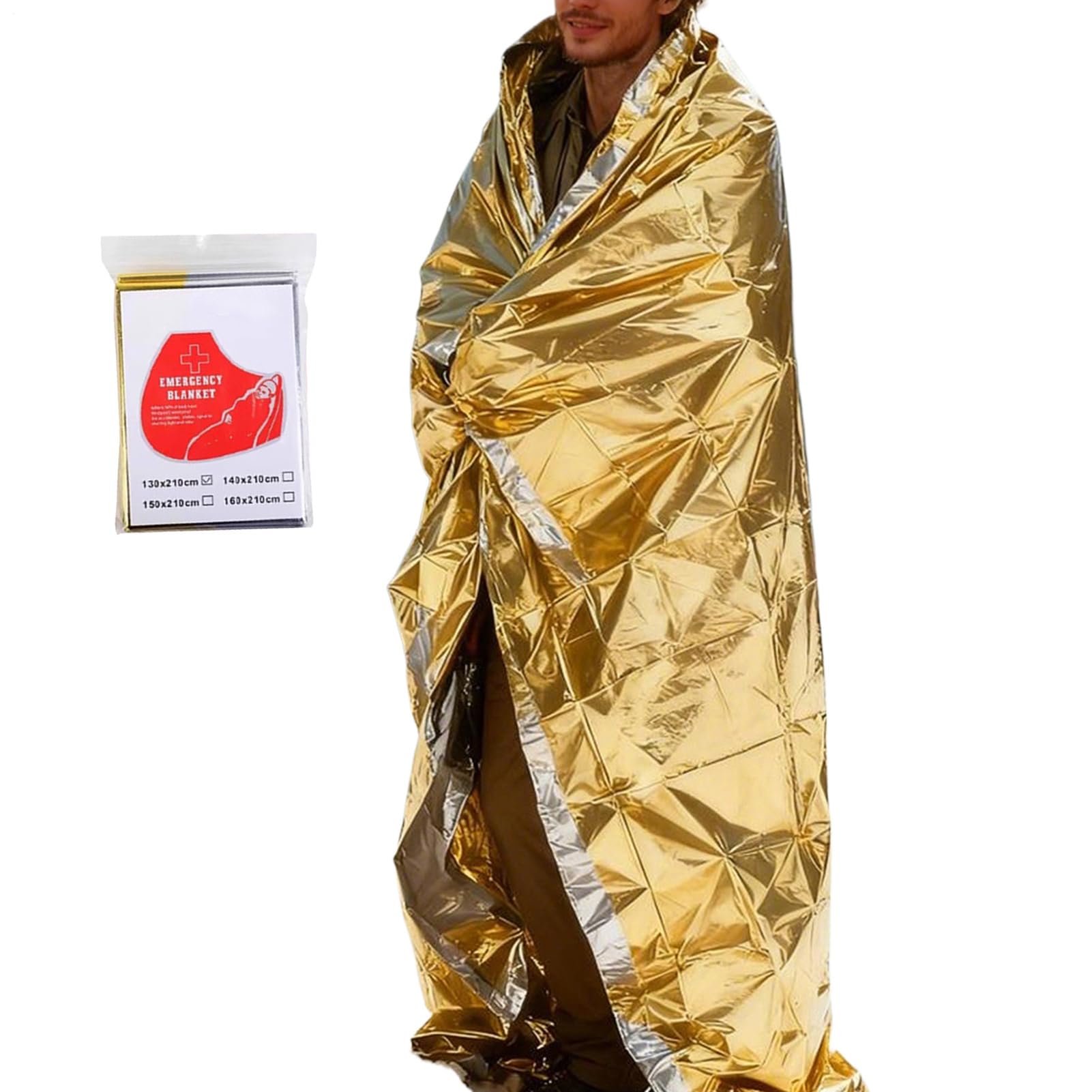 Protección térmica emergency con manta reflectante impermeable para camping y rescate