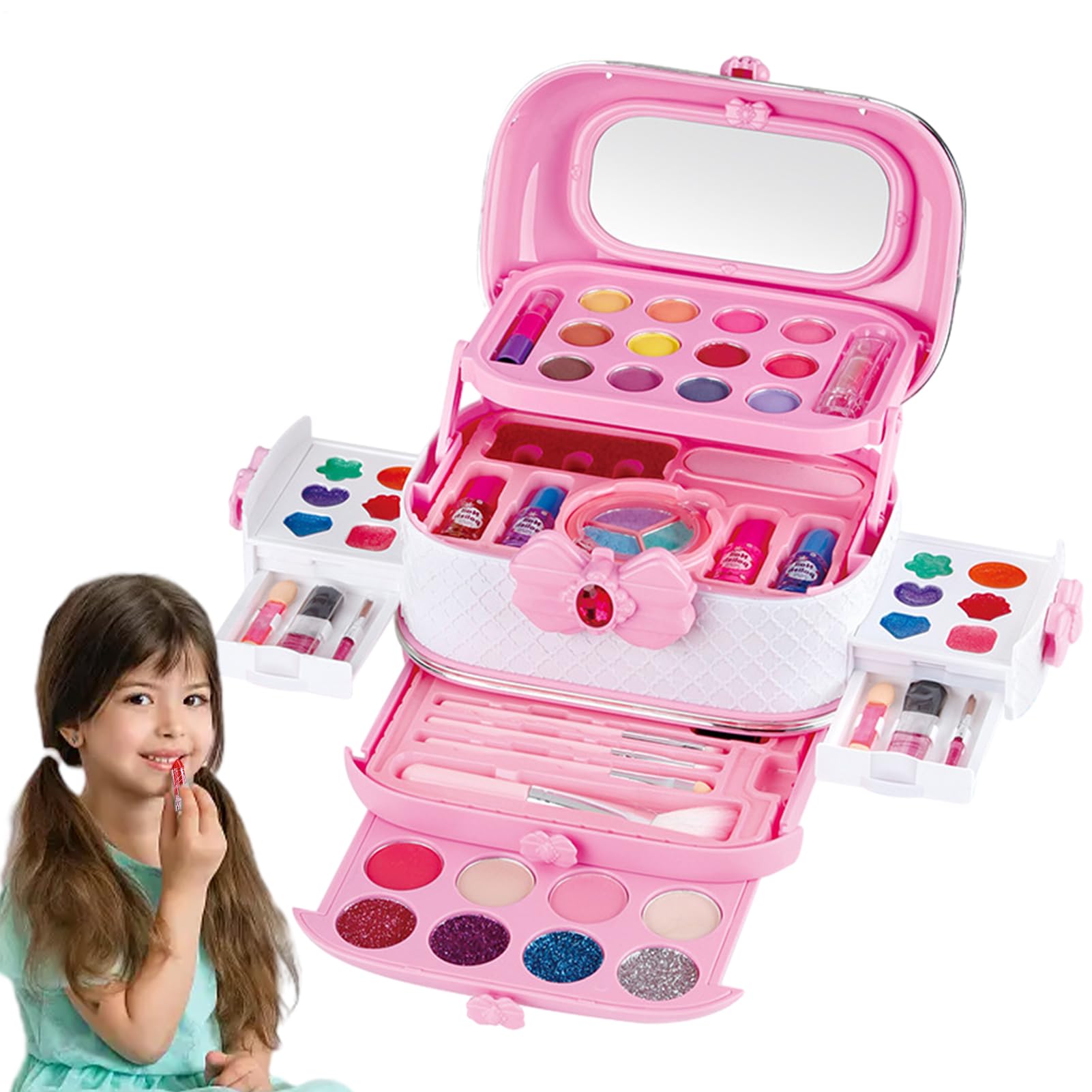 Kit Trucco Finto Giocattoli Di Trucco Lavabili E Reali | Set Di Trucco Per Ragazzi per Età 3-12 Anni, Natale, Feste, Travestimenti, Toeletta, Calzino Regalo, Feste